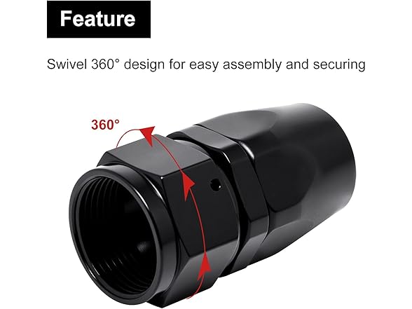 VehiMata 4AN Hose End Fitting 1pc