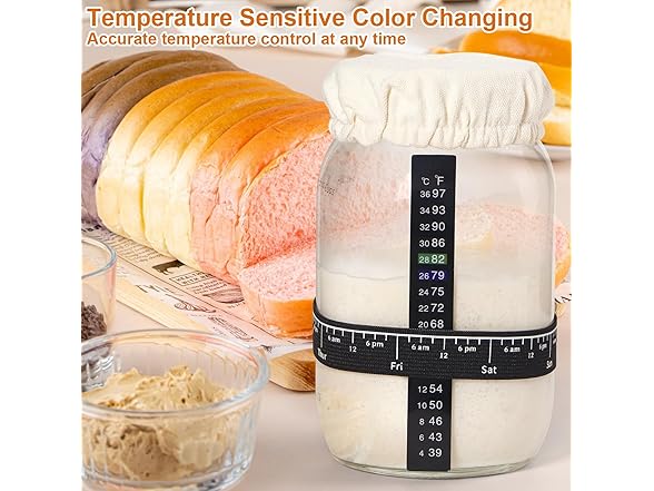 ROLIOUMEN Sourdough Starter Kit, 34oz