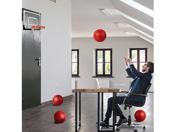 Over The Door Mini Basketball Hoop Set - Gallery 6