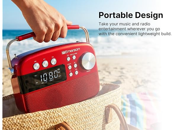 Emerson EAS-3010 BT Radio w/MP3 White