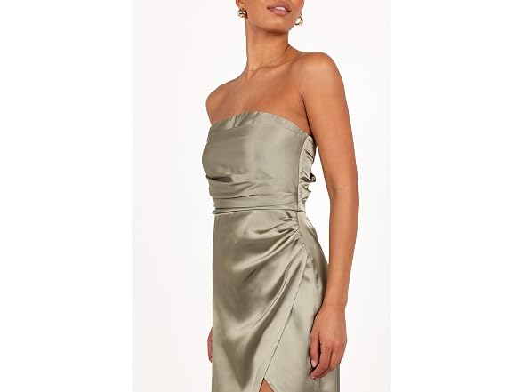 Petal & Pup (L) Kara Strapless Maxi Dress