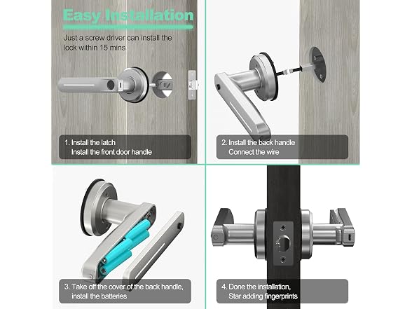 GeekTale Biometric Smart Door Bedroom/Home/Off