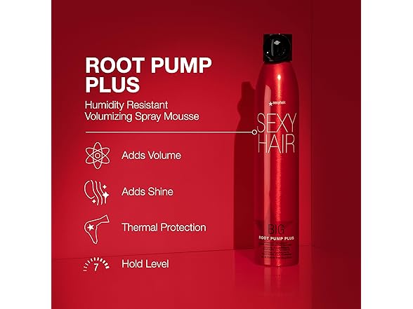 (2 Pack) Sexy Hair Root Pump Plus Spray Mousse, 10 oz
