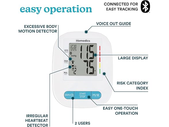 Homedics 500 Series Bluetooth BP Monitor