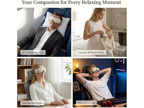 ReliefRX Eye Massager Heat/Cool Creamy White