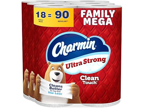 Charmin Ultra Strong Clean Touch 2 Ply Toilet