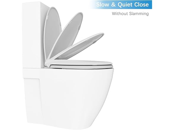 Garvee 19 in Toilet Seat with Cover Soft Close
