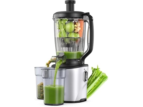 Cold Press Juicer Machine, 6.5" Wide Chute Masticating Juicer