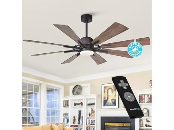 Parrot Uncle 60 Inch Ceiling Fans with Light & Remote