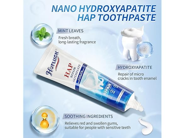 3-Pack Hydroxyapatite Toothpaste