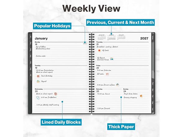 Dunwell Planner 2026-2027 8.5x11, July 2026 to Co