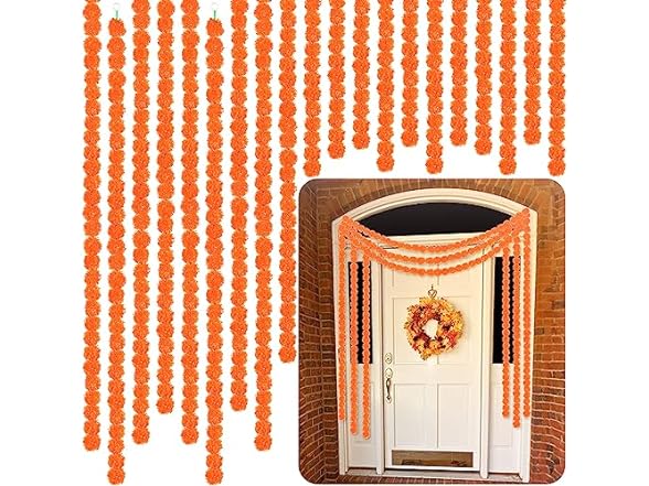 20 Pcs 5 ft Marigold Garland D閏or