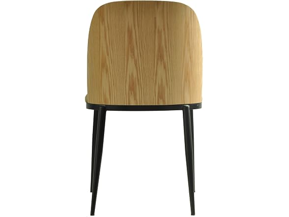 LeisureMod TCNW18BR2 Tule Dining Chair Natural Wood