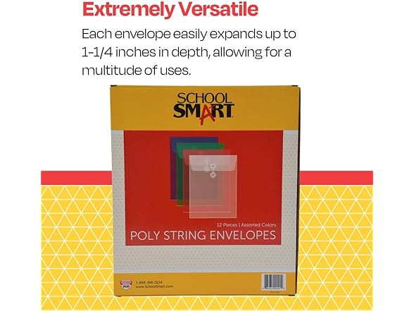 School Smart School Smart Expanding Poly String Envelope