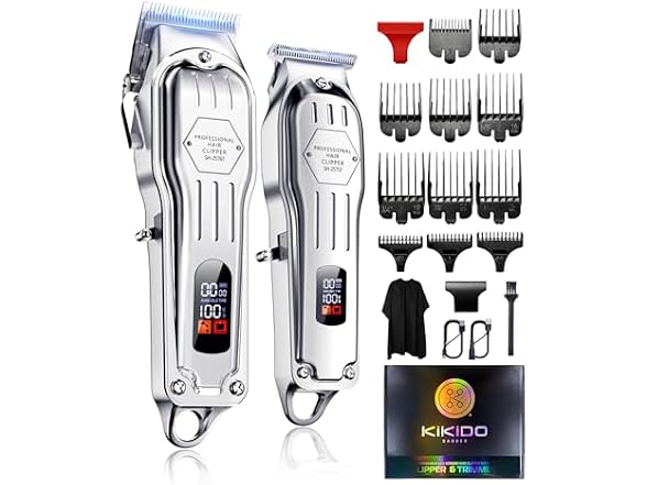 KIKIDO Cordless Hair Clipper Kit, 20pc