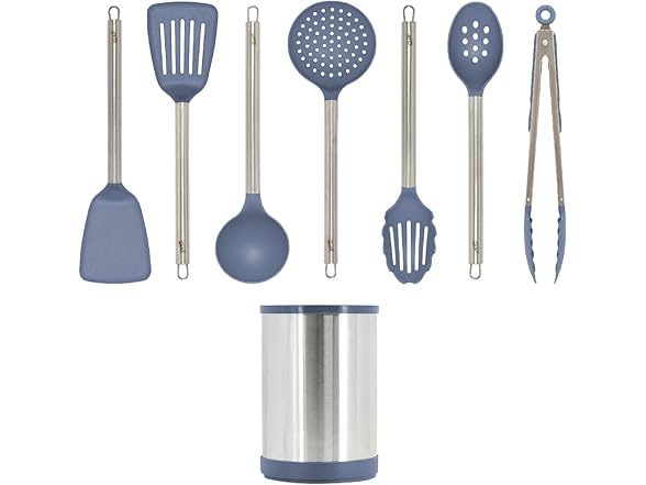 Glad Kitchen Utensils Set, 8pcs  Blue