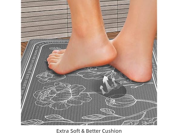 ROTTOGOON Kitchen Floor Mat 2Pk Grey