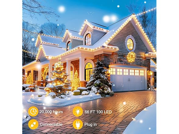 Brightown C9 LED Christmas String Lights, 66ft