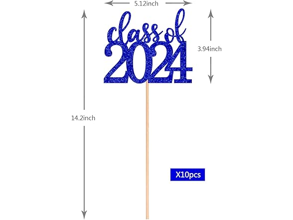  ALISSAR 10 Pack Double Sided Graduation