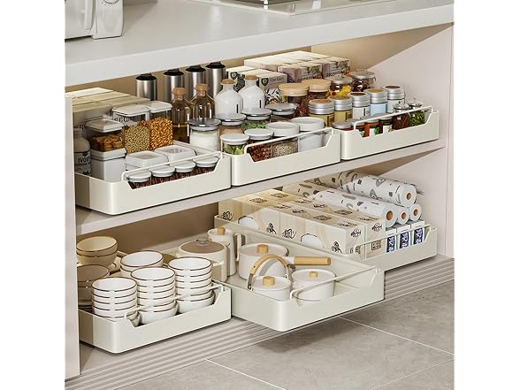 Takywep Adhesive Film Pull Out Cabinet Organizer