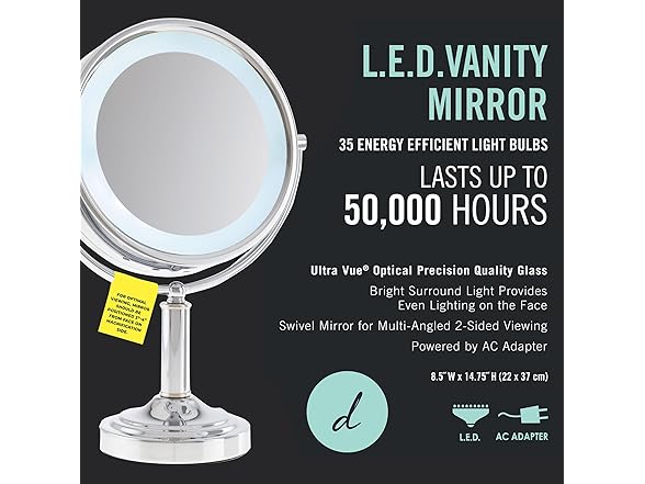 Danielle Creations Double-Sided L.E.D. Vanity Mirror
