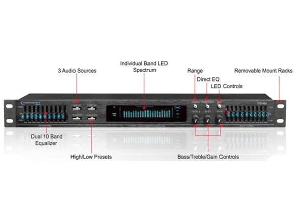 Dual 10-Band Rack Mount Equalizer