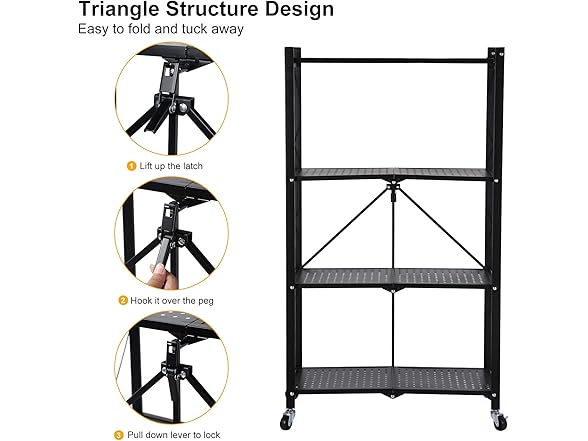 YSSOA HealSmart 4-Tier Heavy Duty Foldable Rack