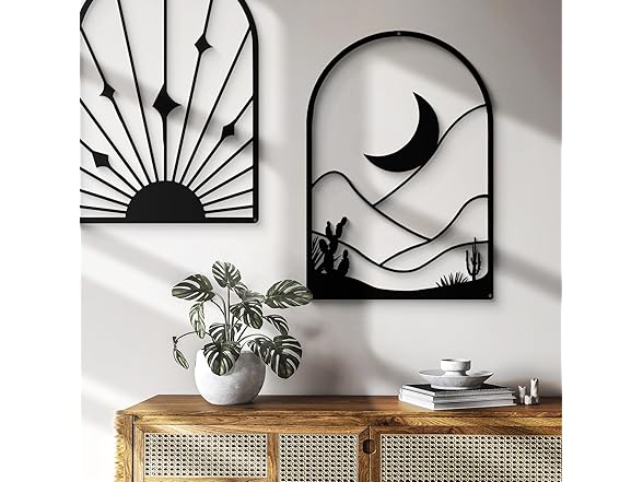Glamativity Black Abstract Metal Art