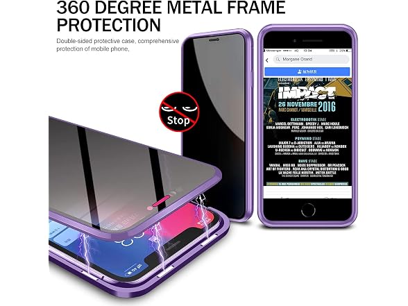 ESTPEAK Anti-Peep Magnetic Case