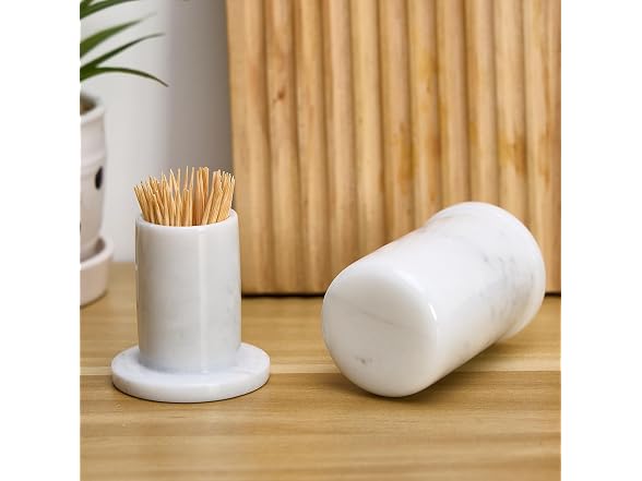 Apasqro Natural Marble Toothpick Holder