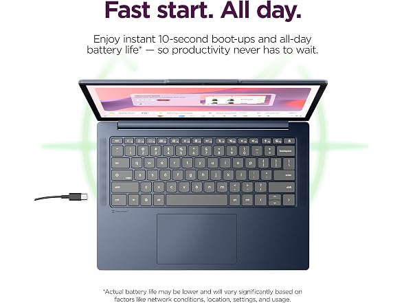 Lenovo Chromebook m 14" Everyday Laptop