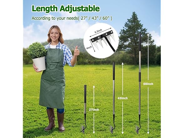Qikstren Forged Iron Weeding Rake