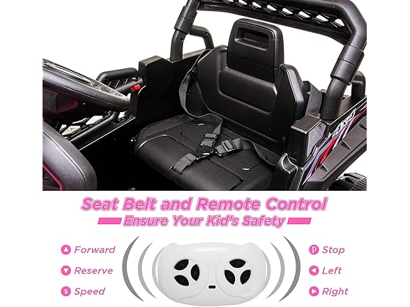 12V Ride On UTV, Pink