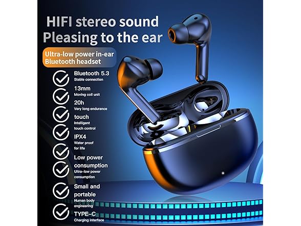 tapaxis 2024 True Wireless Bluetooth Earbuds with Charging Case