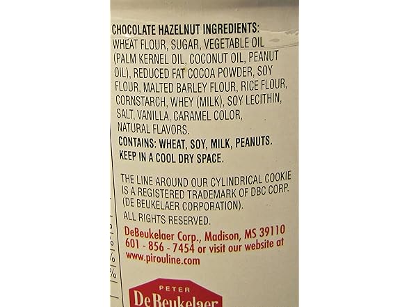 De Beukelaer Chocolate Hazelnut Pirouline Wafers