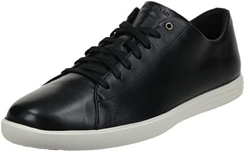 Cole Haan Men's Grand Crosscourt Ii Sneaker, Black LTHR/White, 9.5 Wide