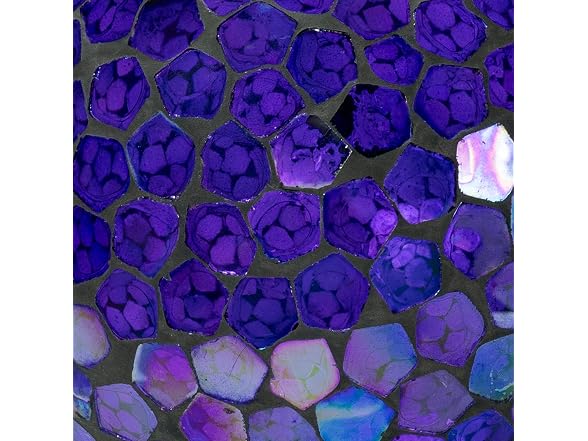Sunnydaze 10" Solar Iridescent Purple Mosaic Globe