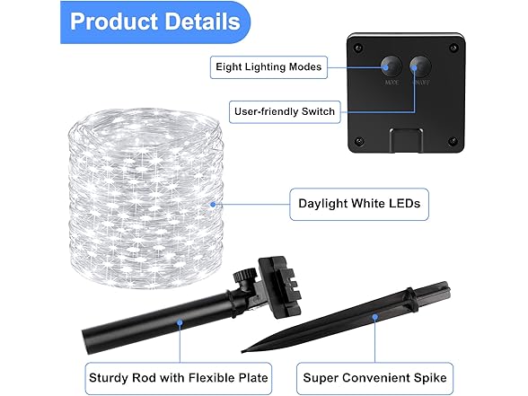 Brightever Solar String Lights Waterproof 288FT, 4-Pack