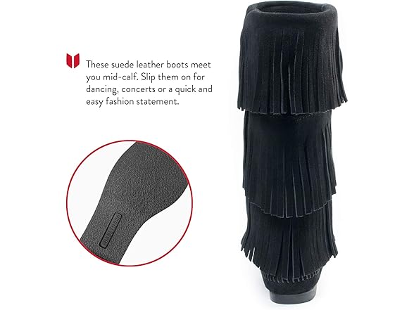 Minnetonka Women's 3-Layer Fringe Boot