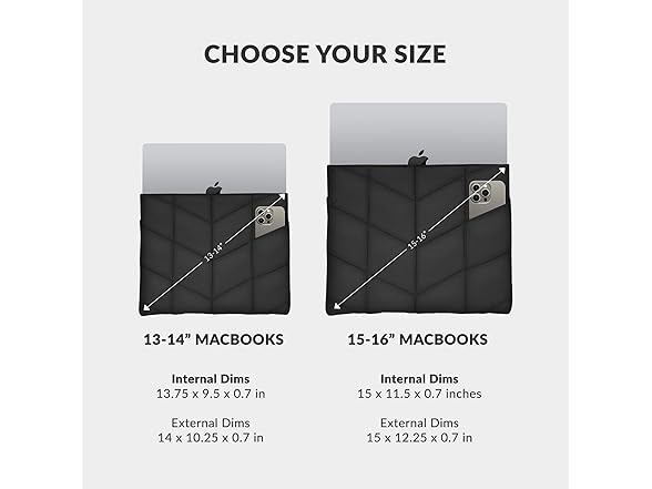 UZBL 13-14" Puffy Laptop Sleeve