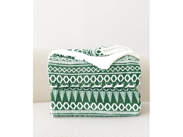 Elegant Comfort Reversible Plush Fleece Throw