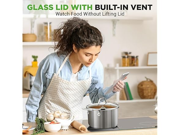 NutriChef 3-Quart Stainless Steel Soup Pot