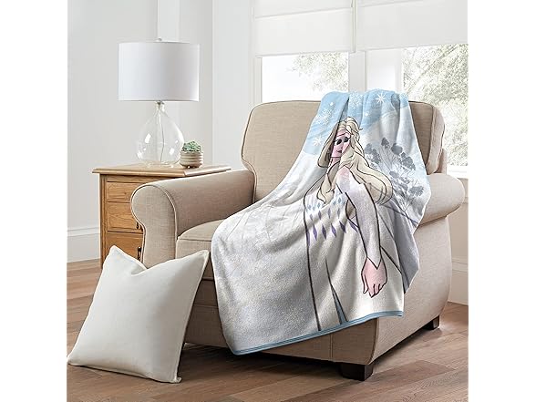 Northwest Frozen Micro Raschel Throw Bla