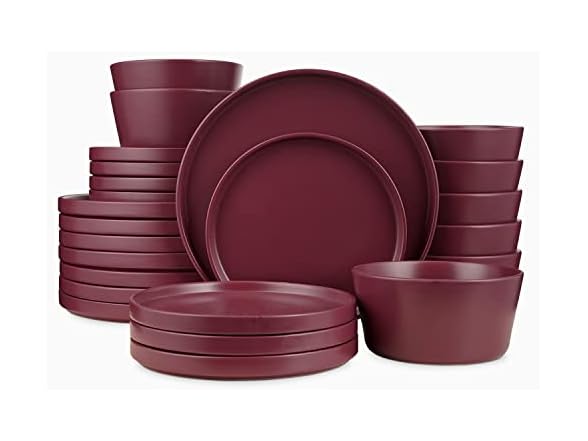 Stone Lain 24-Pc Dinnerware Set, Purple