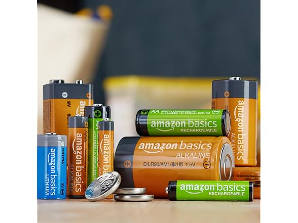(4 Pack) Amazon Basics 9 Volt Alkaline Batteries