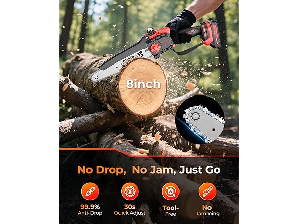 UBeesize Mini Chainsaw Cordless 8inch