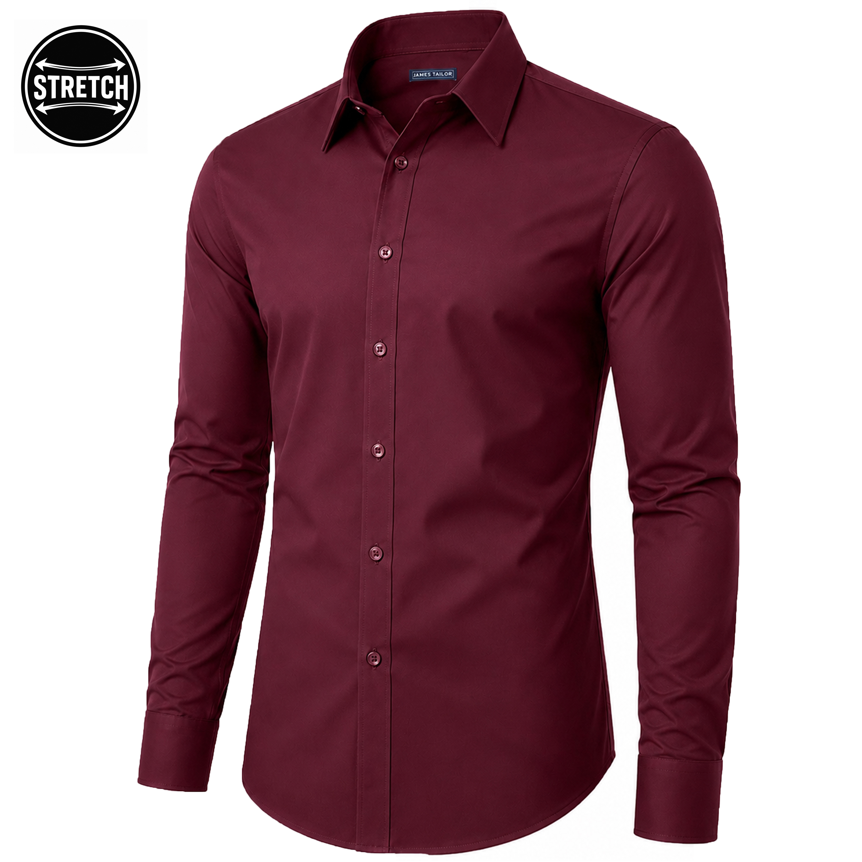 Mens L/S Stretch Dress Shirt - Gallery 17