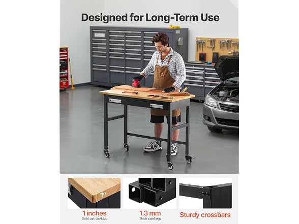 48-inch Workbench, 1500 lbs Load Capacity