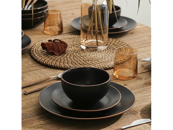 Stone Lain Brasa Modern Stoneware 16 Piece Dinnerware Set