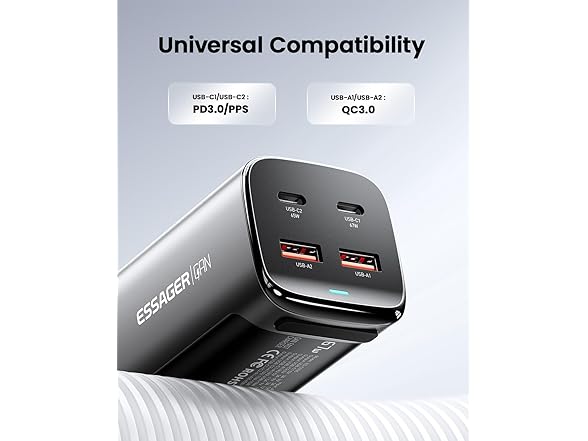 Essager 4-Ports 67W GaN USB-C Charging Station
